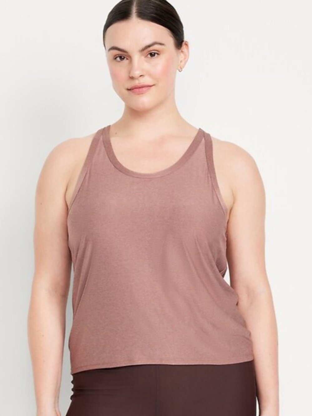 Old Navy Active CloudMotion Brown Tie-Back Tank Top Women's US Size L
